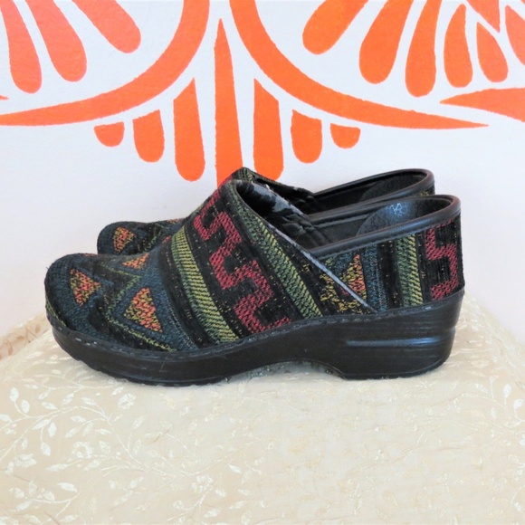 Dansko Shoes - Dansko Aztec Fabric Walking Clogs 38